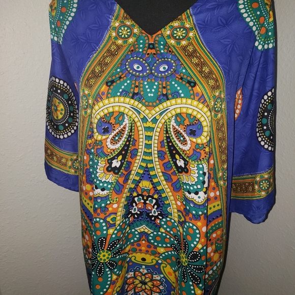 Just In: New/NWT Blue/Orange Kaftan Abaya Cover-up - Picture 12 of 14